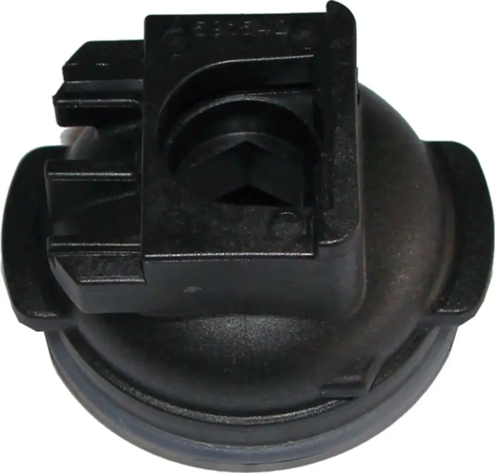 Schwarzer Bajonettverschluss mit quadratischem Innenansatz zur sicheren Verbindung, geeignet für hydraulische Anwendungen, Marke Wolf.
